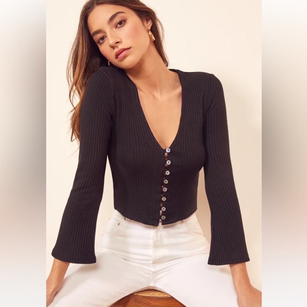 Reformation Gellar knit top Size Large NWT